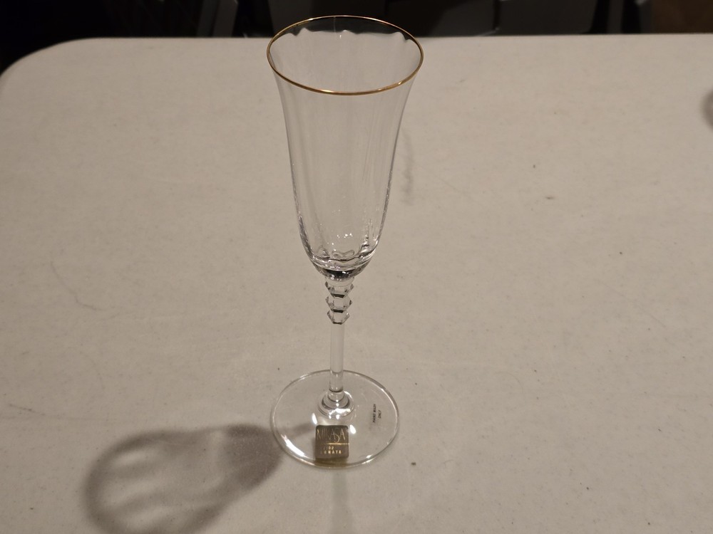 Mikasa – Sonata Gold – Champagne Glass(es). 8 7/8″. Never Used New W/ Tag