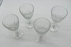 Cristal D’Arques Durand Diamant Water/Wine/ Iced Tea Goblets Set Of 4 MINT