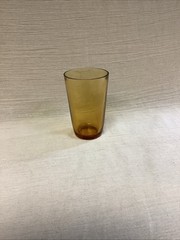 Vereco France Amber 8 oz Vintage Glass, Logo on bottom