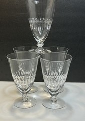 5 Tiffin Silhouette Clear Stem Iced Tea Footed Tumbler/Goblet(s)