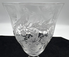 2 Tiffin Persian Pheasant 8″ Water or Wine Goblets 10 Oz