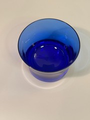 Gorgeous Designs Brand Art Glass 3.5 Inch Cobalt Blue Glass Candle Holder Round