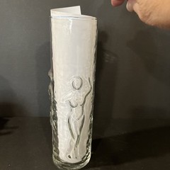 Vtg Libbey LaFemme Vase Glass Tumbler Missed Nude Woman MCM Barware 20oz