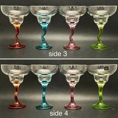 Circleware Snazzy With Style Margarita Glasses 4pc Made in Saudi Arabia 6.5″tall