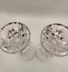 Set of 4 ~ Mikasa «PARK LANE» Crystal ~ Water Goblets ~ 6 3/4″ Tall