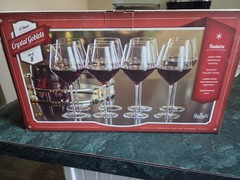 Crystal Goblets Shannon Crystal 22oz Set Of 8 Wine Glasses Long Stem New In Box