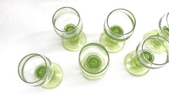 11 Lime Green Stem Liqueur or Port Glass Bormilio Rocco Limocino Goblet Cordial