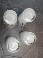 Vintage MCM Georges Briard Ship Navigation Rock Cocktail Glass Set Milk white