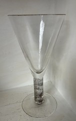 Stephen Smyers California Art Glass Handcrafted Stemmed Wine Glass Signed