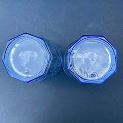 Libbey Duratuff Gibraltar Misty Blue 4″ Glasses Set Of 2 Vintage