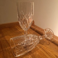 Waterford Marquis Brookside 12 oz Crystal Iced Beverage Tea Glasses Set 2