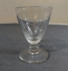 Set of 10 Signed Richard E. Bishop Engraved Mallard Cordial Glasses
