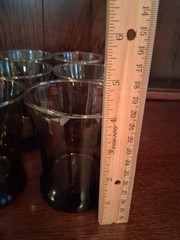 Vintage Anchor Hocking Linden Tawny Smoke Brown Mocha Low-Ball Glasses Set Of 6