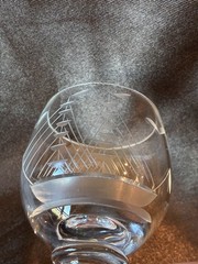 Javit Vintage Cordial Hand Etched Crystal Clipper Ship Glasses Set Of 6