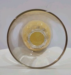 Arte Italica AI23 Yellow Alabaster 24K Gold Encrusted Goblets Italy Set of 3