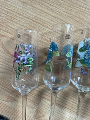 Lot of 8 Portmeirion Botanic Garden 10.25 Inch Flutes NOS Free Shipping