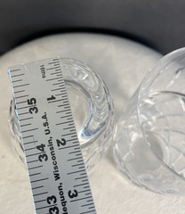 Heavy Crystal 5.75” Tall Highball Water Glasses Diamond & Vertical Cuts Set of 4