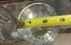 VINTAGE CRISA CLEAR GLASS Set of Two Whiskey Rocks Double Old Fashioned 6oz