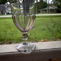Vintage Libbey Glass Gibraltar Misty Light Purple Six 6 3/4″ Water Goblets