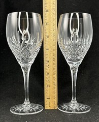 Galway O’Hara Crystal Red Wine Glasses Ireland 7.6in Discontinued Set of 2