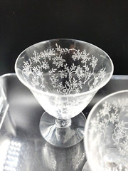 Vintage Fostoria Chintz Lot of 3 Oyster Cocktail 3 5/8 Inch 4 oz