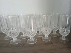 Cristal D’Arques Durand Longchamp Crystal Water Ice Tea Goblet Glasses Set Of 8
