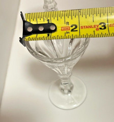 Atq Cordial Glasses 3 Flint Deceptive Clear Pressed Georgian Style UV Glow