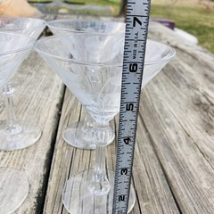 Set of 4 Libbey Rock Sharpe #3010 Martini Cocktail Liqueur Glass 6” Tall