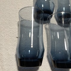 Vintage Libbey Bolero Dusky Blue 5 Drinking Glasses 5.5” Tall