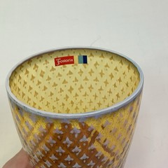 Fostoria Opalescent Gold Needlepoint Glass Tumbler Set Of 2 EUC Original Sticker