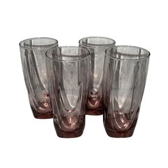 Vintage Set of 4 Libbey Glass Company Imperial Plum Cooler