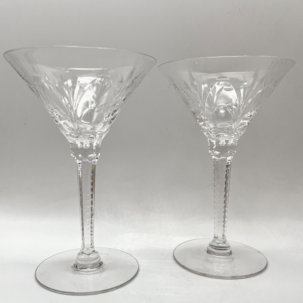 Set of 2 Spray by Seneca Champagne/Tall Sherbet /Martini Glasses