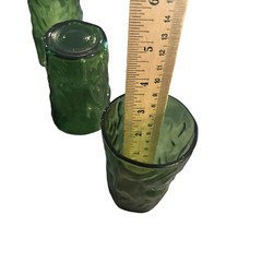Seneca Driftwood Or Morgantown Crinkle Green Juice Glasses 4” Green