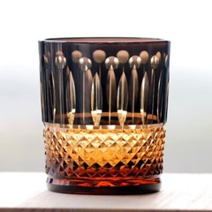 Hand Cut Clear Whisky Glasses Kiriko Glassware Drinkware Tumbler 9oz Amber Black