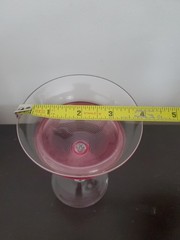 Steuben Carder Era Pink Threaded Glass As Is H 5.75″