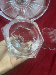 Duncan Miller Monticello Tiffin 3 Piece Epergne Clear