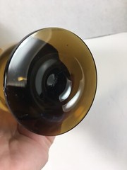 Vintage Goblets Smoke Brown Iced Tea Wine Footed Stem Glasses
