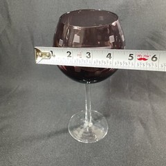 Mikasa Cheers Balloon Wine Glasses Goblets Purple Crystal Etched ~9” Set Of 2