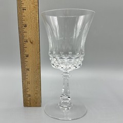 Vintage Val St Lambert GLENDALE Crystal 6 3/4” Water Goblets Set Of 2 Signed /cb
