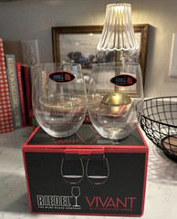 RIEDEL Vivant Stemless Wine Tumbler Set of 2 25.3oz Clear Glass Box