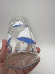 Vintage Anchor Hocking Drinking Glass Tumbler Sailboat Nautical Replacement