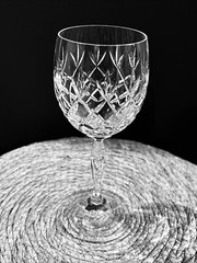 Set Of 4 Scott Swiesel Germany Wessex Crystal Wine Glasses 7 1/4 Inches Tall