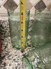 Lot Of 4 Vintage 1970s CHATEAU by Libbey Glass 16 oz Iced Tea Tumblers Green