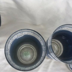 Hazel Atlas Wedgewood grapes leaves Highball glass ware tumblers set of four 4