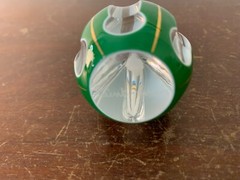 Triple Overlay Light Green White Crystal Egg Saint Louis