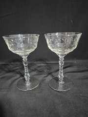 ROCK SHARPE NORMANDY STAR OF DAVID LIQUOR COCKTAIL GLASSES LOT OF 4