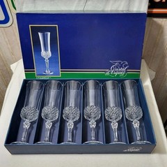 Cristal D’Arques Valencay Crystal 8.5in Champagne Glasses / flutes- 16cl 5.75 Oz