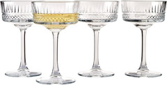 Vintage Coupe Glasses Set of 4 – Exclusive Champagne, Cocktail, Martini, Wine Gl