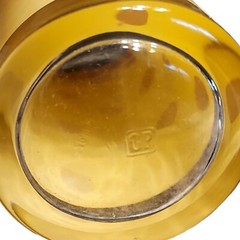 Southern Living Gail Pittman Glass Tumbler 12oz Yellow Red Polka Dot Sienna