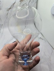 Vintage Bubble Stem Cocktail Claret Wine Glasses 5 3/4” H ~ Set of 5